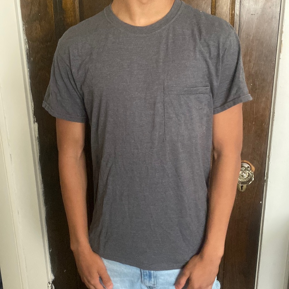 Regular Grey Mens T-Shirt, Size S/CH